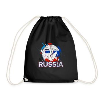 Russland - Turnbeutel - Schwarz - Vorne