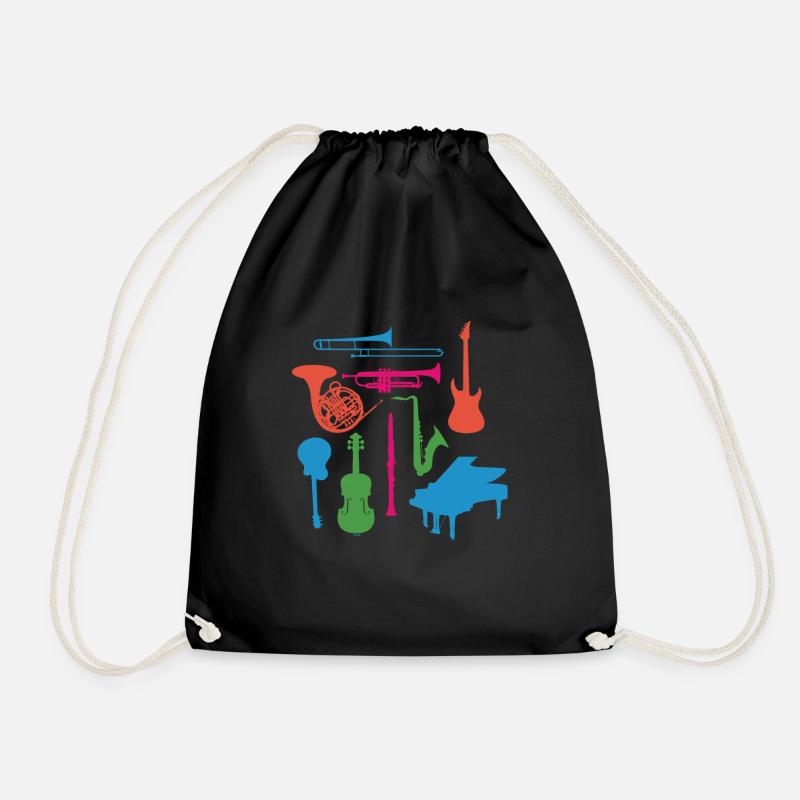 Musical Instruments - Drawstring Bag - black