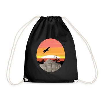Feel nature - Feel the Nature - Drawstring Bag - black - Front