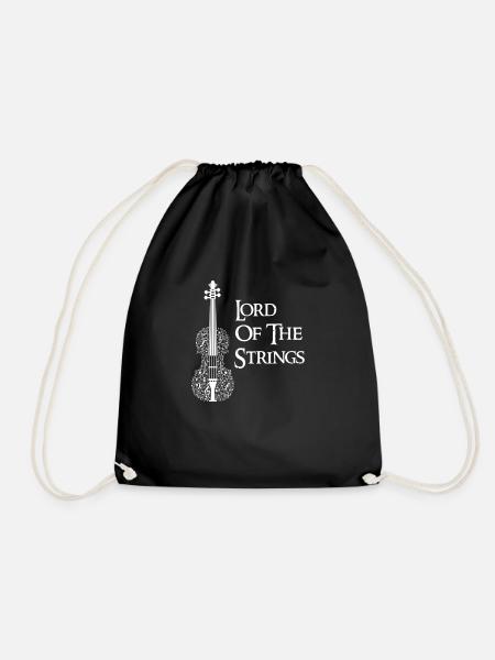 Strings Musik Geige Gitarre Lord Band Geschenk - Turnbeutel - Schwarz