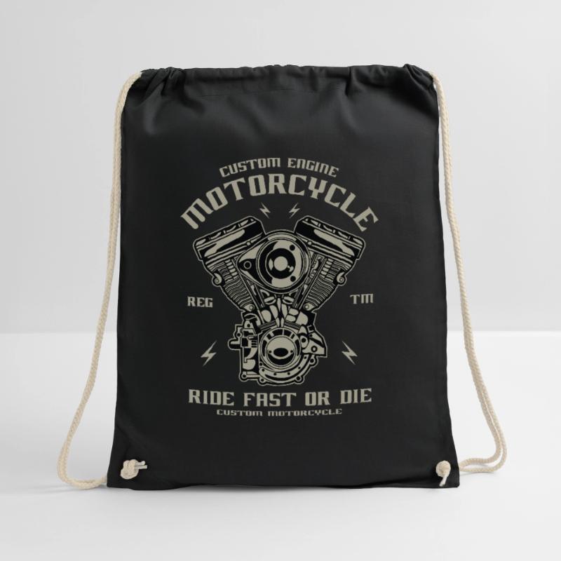 Motorcycle engine conversion Chopper Custom Engine Drawstring Bag