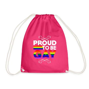 Proud to be gay - Turnbeutel - Fuchsia - Vorne