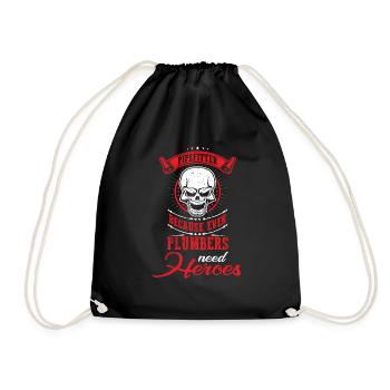 Plumbers need heroes - Drawstring Bag - black - Front