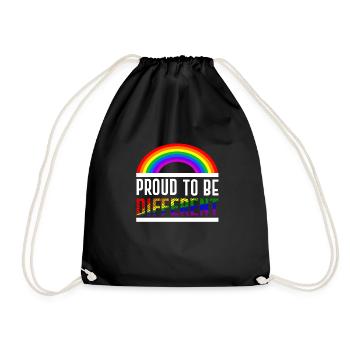 Proud to be different - Drawstring Bag - black - Front