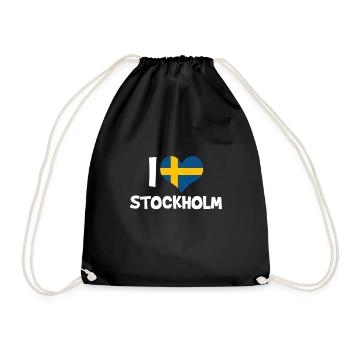 Stockholm - Drawstring Bag - black - Front