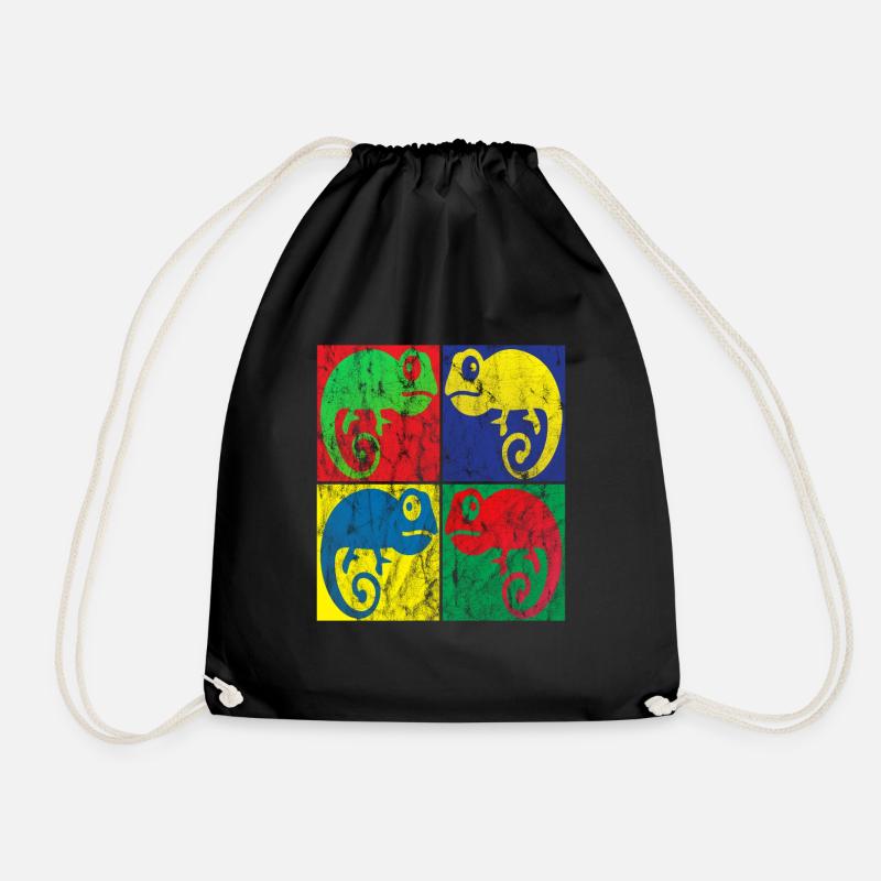 Caméléon Pop Art - Sac de sport léger - noir
