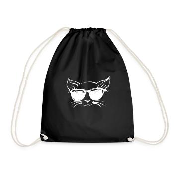 Cool Cat lunettes de soleil chat chat ami chat - Sac de sport léger - noir - Devant