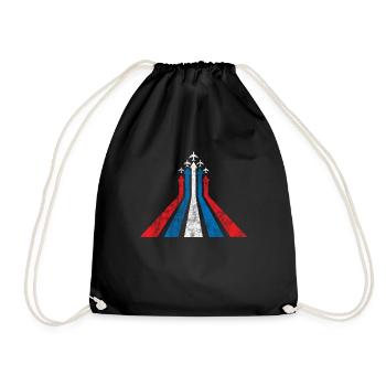 Merica Geschenk Amerika 4th July Flugzeug Pilot - Turnbeutel - Schwarz - Vorne