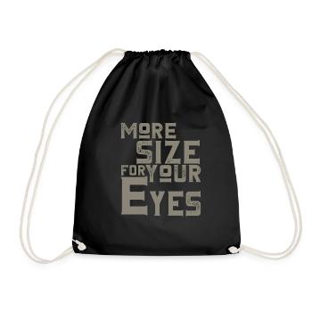 Plus de taille pour vos yeux - Sac de sport léger - noir - Devant