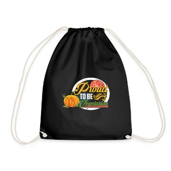 Fier d'être végétarien - Sac de sport léger - noir - Devant