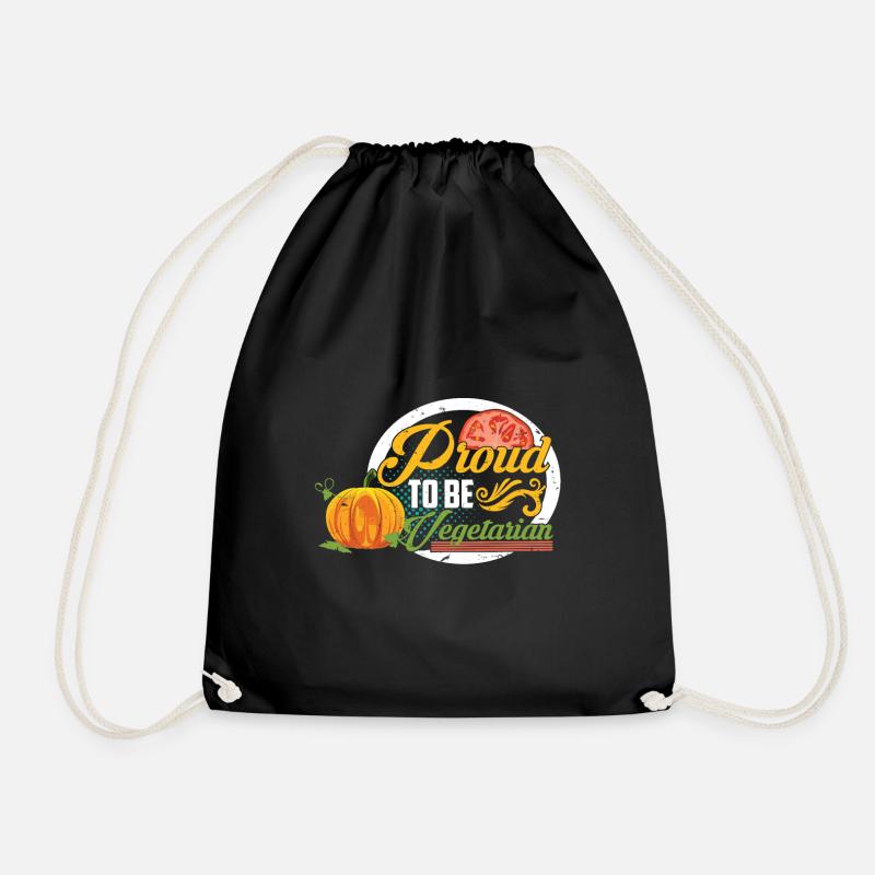 Proud to be Vegetarian - Turnbeutel - Schwarz