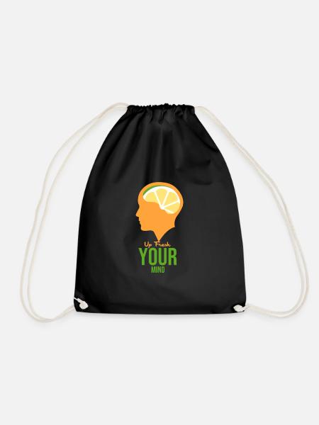 Fresh your mind - Drawstring Bag - black