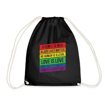 Aussagen Rechte Liebe Frauenrechte Geschenk - Turnbeutel - Schwarz - Vorne