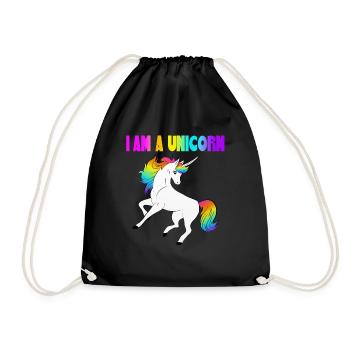Je suis une licorne - je suis une licorne - Sac de sport léger - noir - Devant