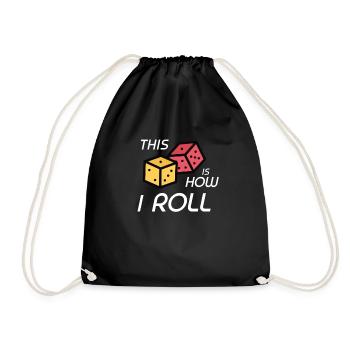 RPG Dice RPG jeu de société Nerd cadeau - Sac de sport léger - noir - Devant
