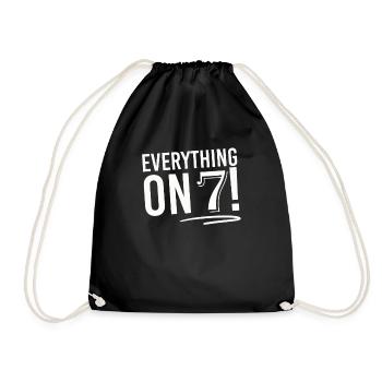 Lucky Number Lucky Have Favorite Number Gift - Drawstring Bag - black - Front