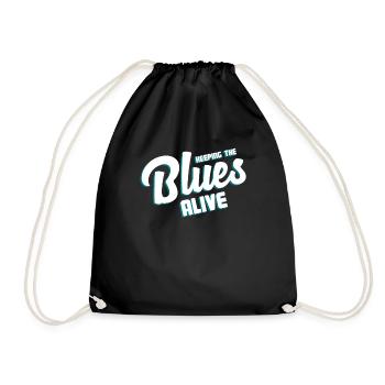 Blues musique chemise vintage - Sac de sport léger - noir - Devant