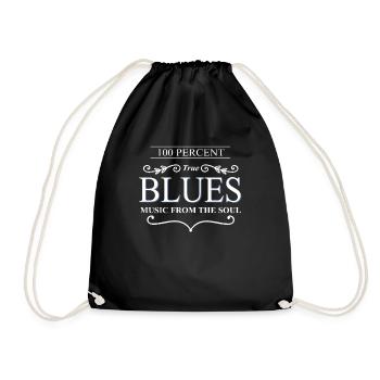 Blues musique chemise vintage - Sac de sport léger - noir - Devant