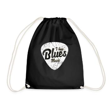 Blues guitare guitariste instrument de musique - Sac de sport léger - noir - Devant