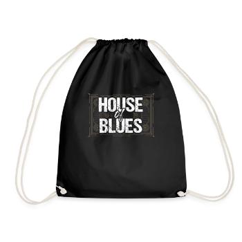 Blues Musik Vintage Shirt - Turnbeutel - Schwarz - Vorne