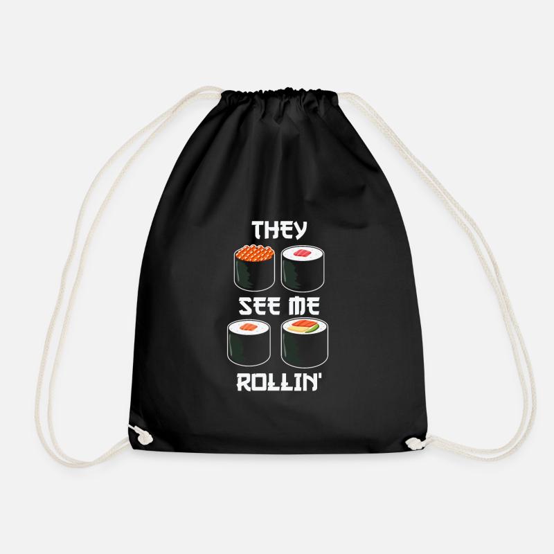 Sushi Japan Geschenk - Turnbeutel - Schwarz