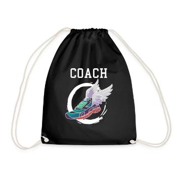 Track and Field Athletics Coach Gift - Drawstring Bag - black - Front