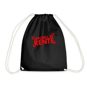 Offiziell in Rente, Rentner, Pension - Turnbeutel - Schwarz - Vorne