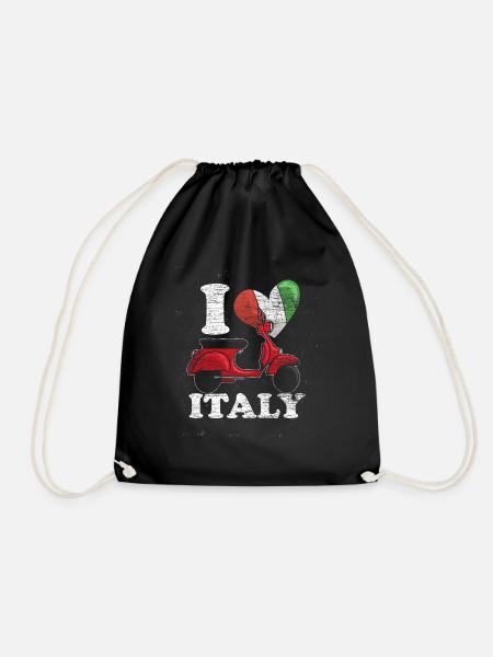Italien - Turnbeutel - Schwarz