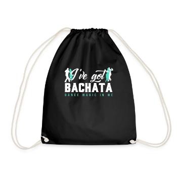 Bachata Dance Dancing Latin Dance Music Couple dance - Drawstring Bag - black - Front