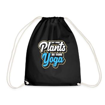 Yoga Sport Movement Plant Healthy - Drawstring Bag - black - Front