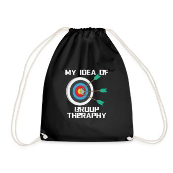 Archery therapy - Drawstring Bag - black - Front