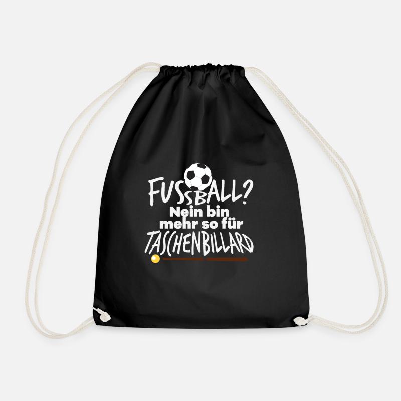 Fussball Billard Taschenbillard Humor - Turnbeutel - Schwarz