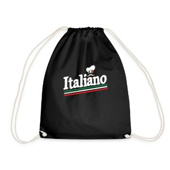 Italie Italien Italiano - Sac de sport léger - noir - Devant