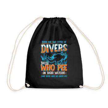 Plongée sous-marine plongeur mer océan disant cadeau - Sac de sport léger - noir - Devant