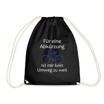 Funny bike saying road bike mountain bike trail - Drawstring Bag - black - Front