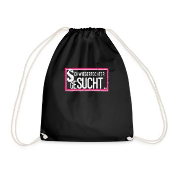 Daughter-in-law marriage wife wife humor - Drawstring Bag - black - Front
