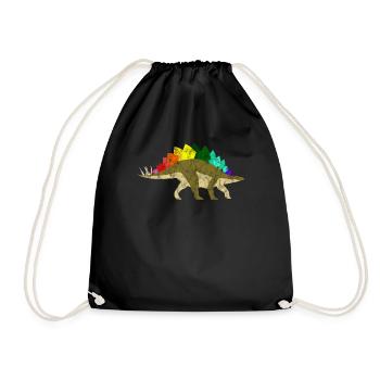 Rainbow Dinosaurs - Turnbeutel - Schwarz - Vorne