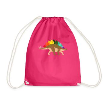 Rainbow Dinosaurs - Turnbeutel - Fuchsia - Vorne