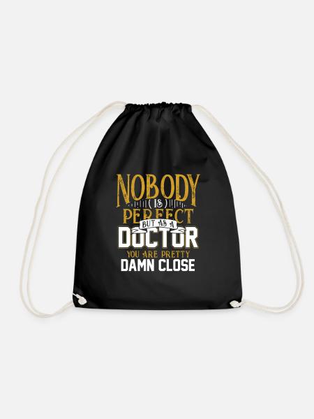 Doctor Medics Medicine Gift Doctor Studying - Drawstring Bag - black