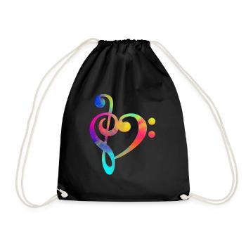 Clef Bass Clef Shirt Musicien musicien - Sac de sport léger - noir - Devant