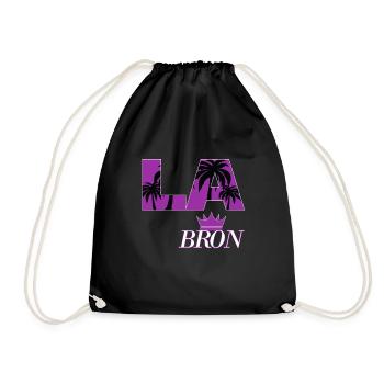 Los Angeles - Drawstring Bag - black - Front