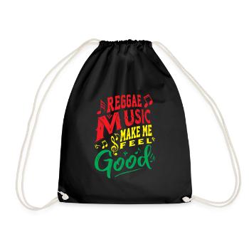 Reggae Music Make Me Feel Good - Turnbeutel - Schwarz - Vorne