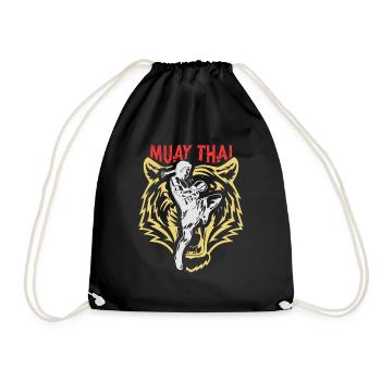 Muay Thai Boxe thaïlandaise - Sac de sport léger - noir - Devant