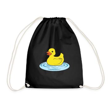 Badeente - Turnbeutel - Schwarz - Vorne