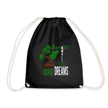 Petit arbre Big Dreams-Bonsai jardinier cadeau - Sac de sport léger - noir - Devant