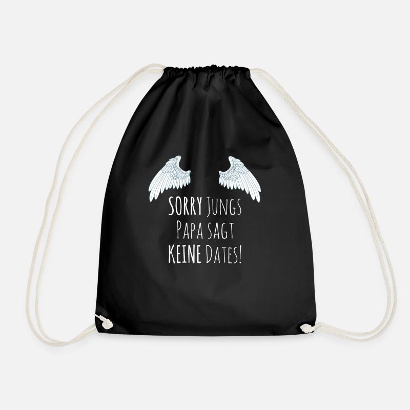 Sorry Jungs Papa sagt keine Dates Geschenk Idee - Turnbeutel - Schwarz
