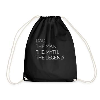Papa Der Mann Der Mythos Die Legende Vatertag - Turnbeutel - Schwarz - Vorne