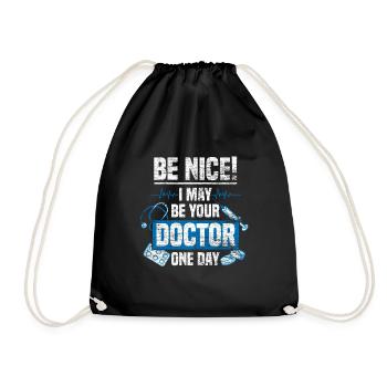 Médecin étudiant médecin cadeau médecin - Sac de sport léger - noir - Devant