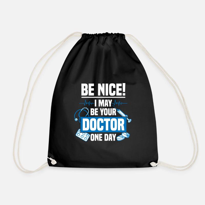 Medizin Student Arzt Doktor Geschenk Spritze - Turnbeutel - Schwarz