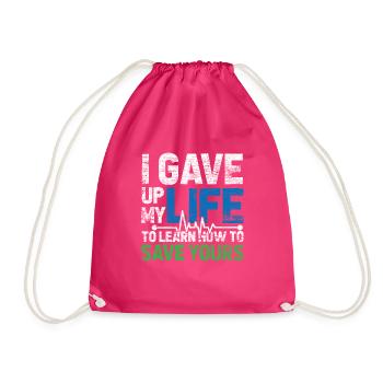 Nurse doctor medicine studying medical doctor - Drawstring Bag - fuchsia - Front